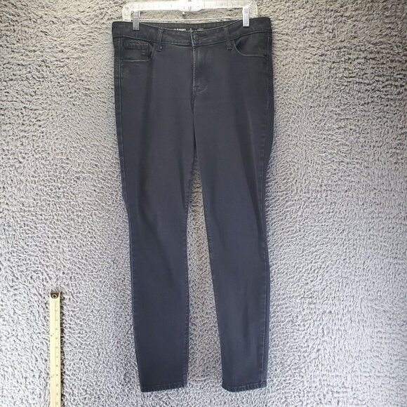 Old Navy Jeans Women’s Size 8 Long Black Rockstar Super Skinny Stretch Denim - Picture 1 of 12